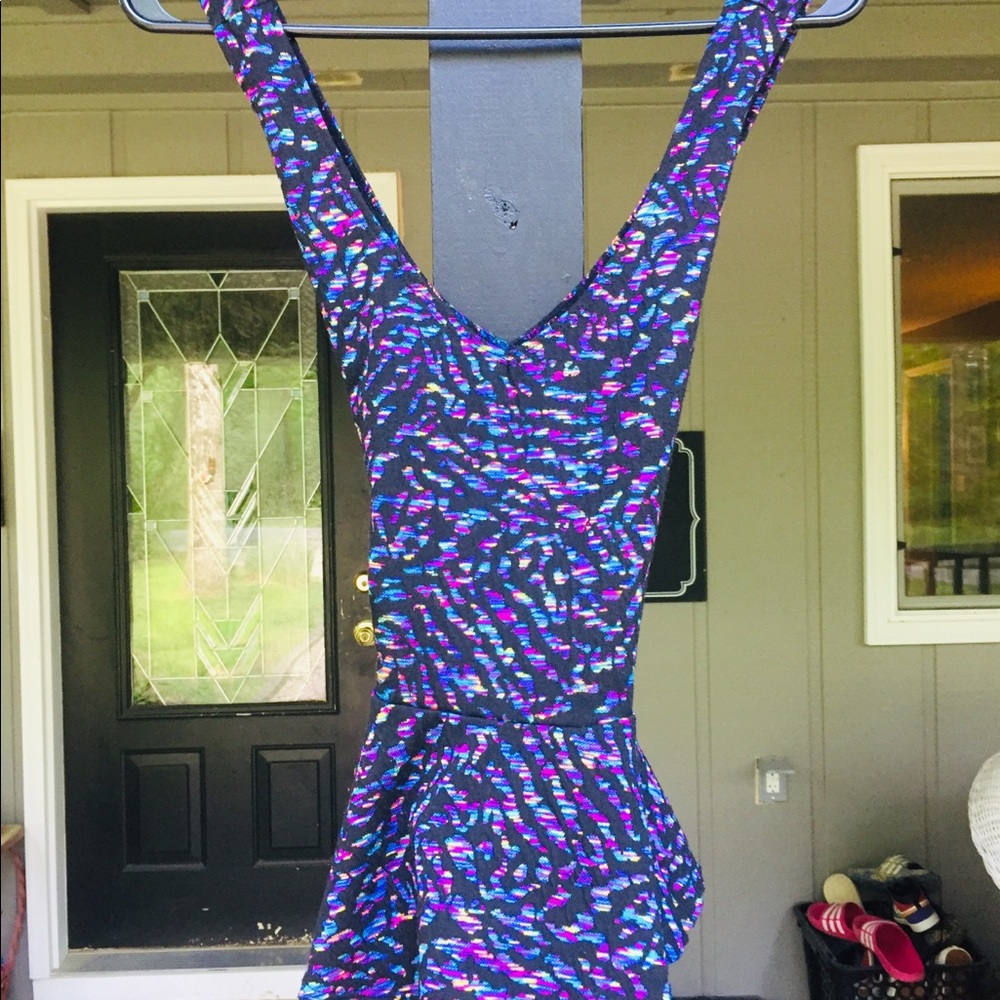 Mimi Chica Peplum strappy low back top